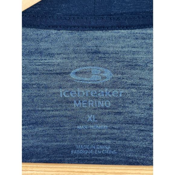 Icebreaker T Shirt Butterfield Robinson Men XL‎ Blue Merino Wool Short Sleeve - Picture 4 of 11